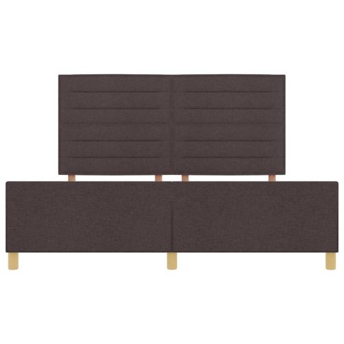 Рамка за легло с таблото Тъмнокафяв 180 x 200 cm текстил