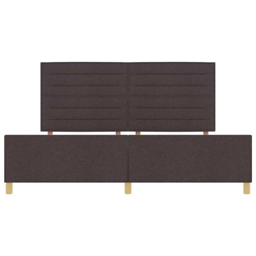 Рамка за легло с таблото Тъмнокафяв 200 x 200 cm текстил