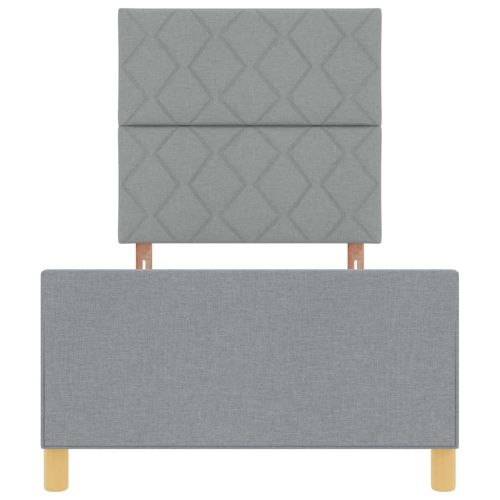 Рамка за легло с таблото Светлосиво 100 x 200 cm текстил