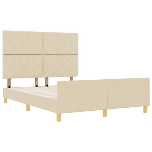 Рамка за легло с таблото Крем 160 x 200 cm текстил