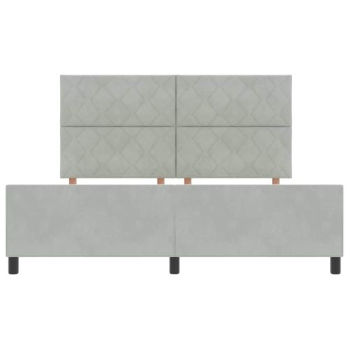 Легло с пружинирана основа Светлосиво 180 x 200 cm Кадифе