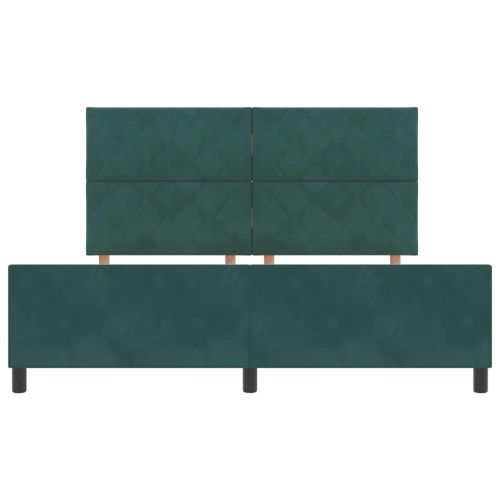 Легло с пружинирана основа Тъмен зелен 180 x 200 cm Кадифе