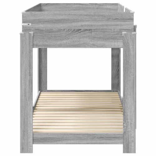 Двуетажно легло за деца Сив Сонома 100 x 200 cm Инженерно дърво