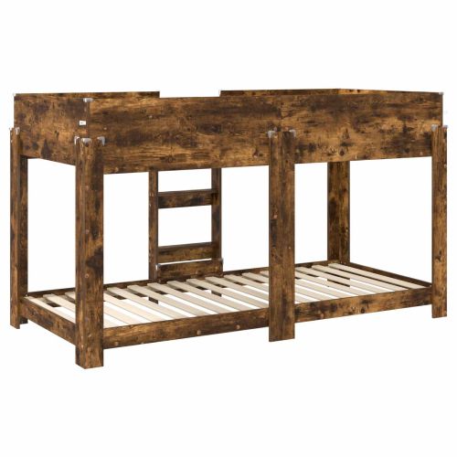 Двуетажно легло за деца Димян дъб 90 x 200 cm Инженерно дърво