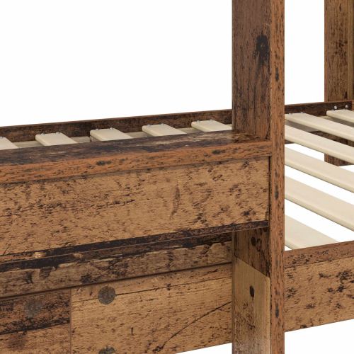 Двуетажно легло за деца Старо дърво 90 x 200 cm Инженерно дърво