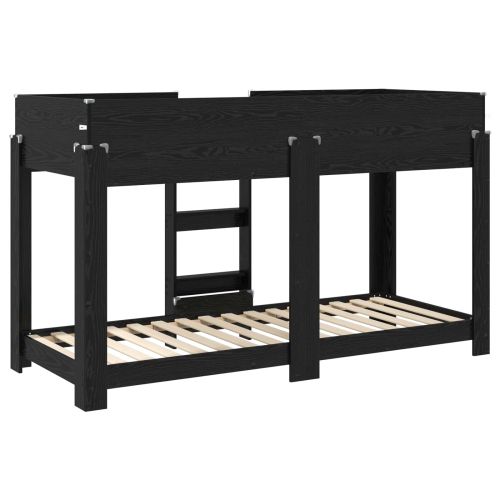 Двуетажно легло за деца Черния дъб 75 x 190 cm Инженерно дърво