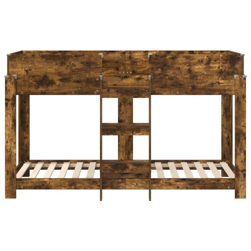 Двуетажно легло за деца Димян дъб 75 x 190 cm Инженерно дърво