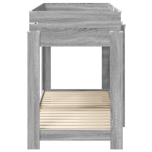 Двуетажно легло за деца Сив Сонома 75 x 190 cm Инженерно дърво