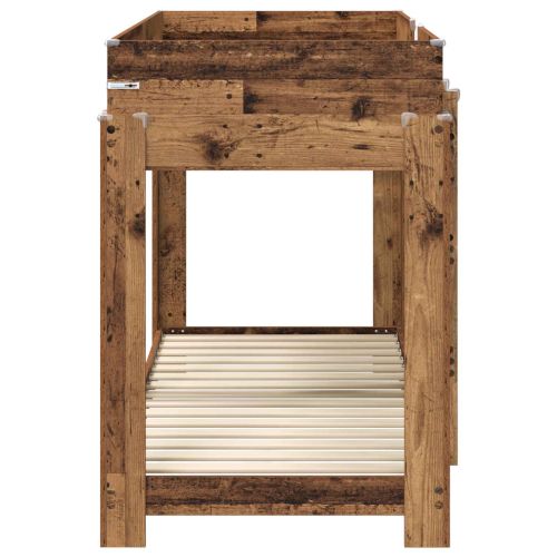 Двуетажно легло за деца Старо дърво 75 x 190 cm Инженерно дърво