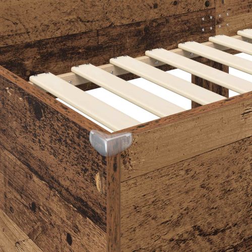 Двуетажно легло за деца Старо дърво 75 x 190 cm Инженерно дърво