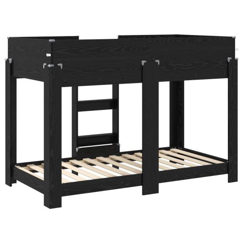 Двуетажно легло за деца Черния дъб 80 x 160 cm Инженерно дърво