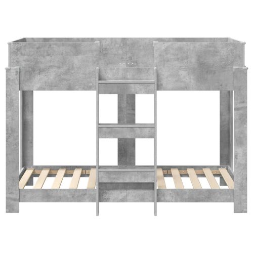 Двуетажно легло за деца Циментено сиво 80 x 160 cm