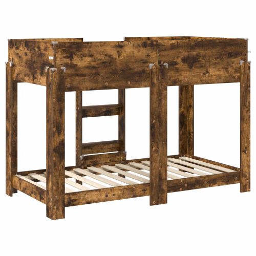 Двуетажно легло за деца Димян дъб 80 x 160 cm Инженерно дърво