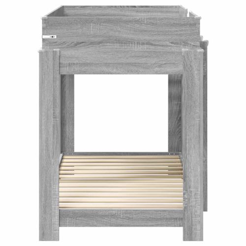 Двуетажно легло за деца Сив Сонома 80 x 160 cm Инженерно дърво