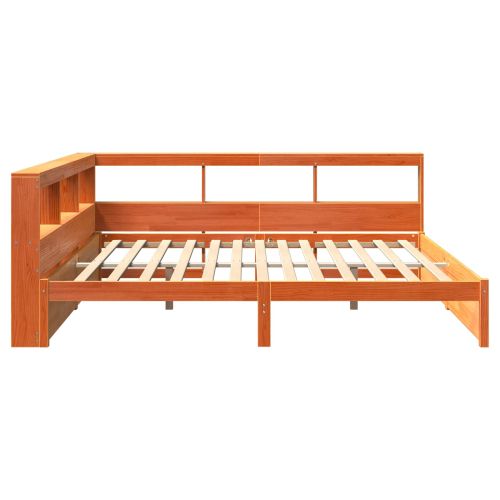 Легло с библиотека 2 pcs Кафяво с восъчно покритие 200 x 200 cm