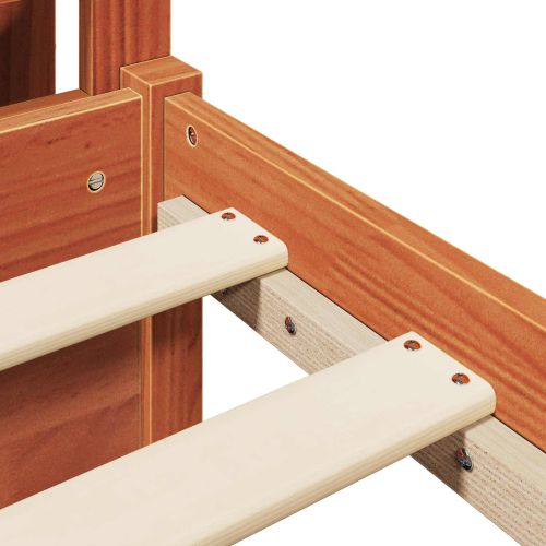 Рамка за легло с таблото Кафяво с восъчно покритие 150 x 200 cm