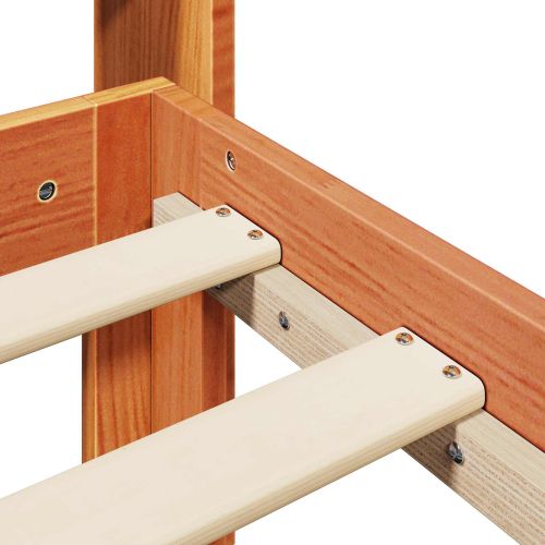 Рамка за легло с таблото Кафяво с восъчно покритие 150 x 200 cm