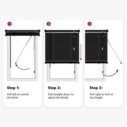 Венецианска щора Регулирума Черен 150 x 160 cm ПВЦ