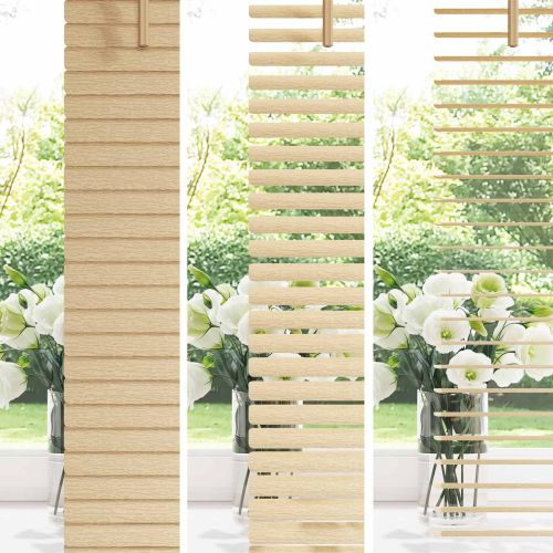 Венецианска щора Светло кафяво с шарка 213 x 40 см ПВЦ