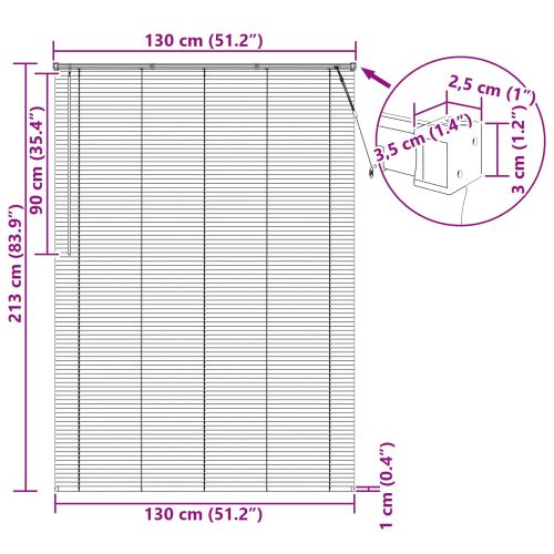 Венецианска щора Светло кафяво с шарка 213 x 130 см ПВЦ