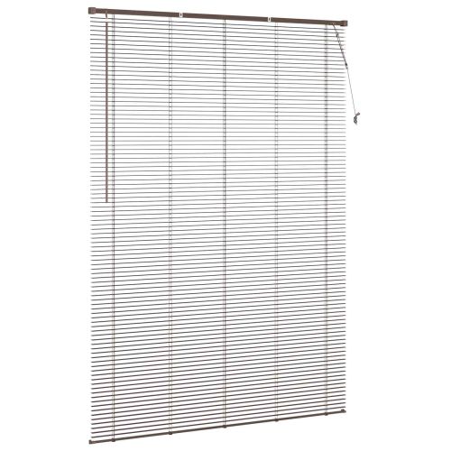 Венецианска щора Тъмно кафяво с шарка 213 x 140 см ПВЦ