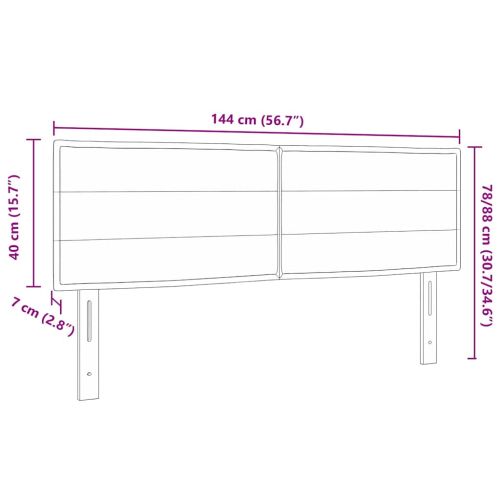Облегалка за глава с таблото Светлосиво 144 см Изкуствена