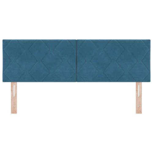 Облегалка за глава с таблото Тъмносиньо 160 cm Кадифе