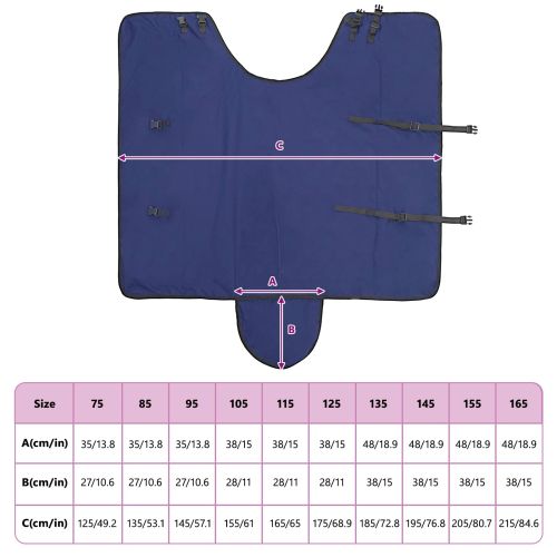 Конско одеяло Тъмен зелен и черен 155 cm Полиестер