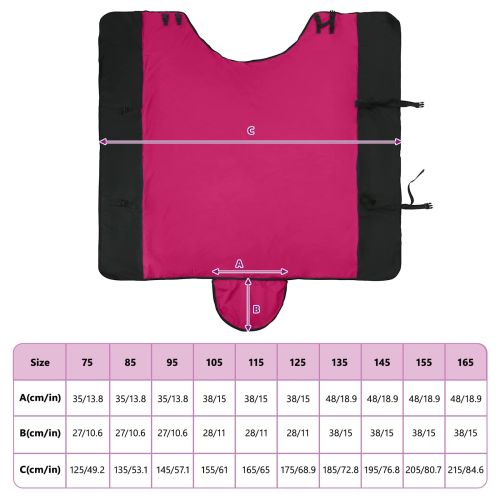 Конско одеяло Розово и черно 145 cm Полиестер