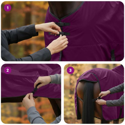 Конско одеяло Тъмен зелен и черен 115 cm Полиестер