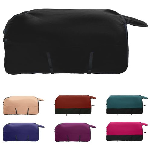 Конско одеяло Тъмен зелен и черен 105 cm Полиестер