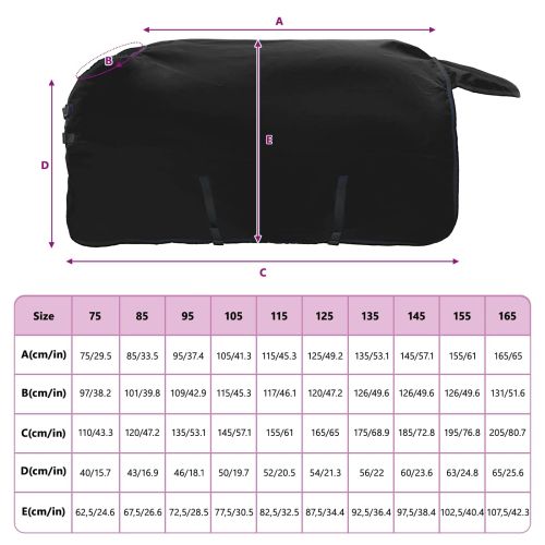 Конско одеяло Тъмен зелен и черен 125 cm Полиестер