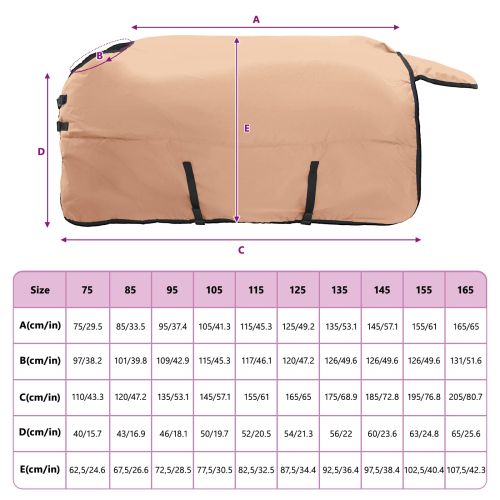 Конско одеяло Капучино 125 cm Полиестер