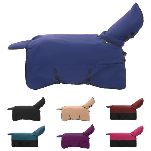 Конско одеяло Тъмен зелен и черен 145 cm Полиестер