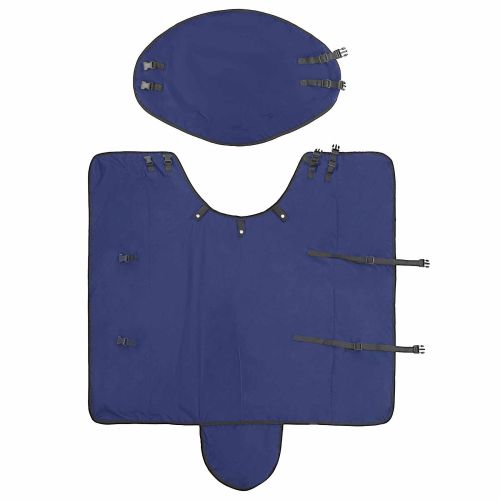 Конско одеяло Тъмен зелен и черен 145 cm Полиестер