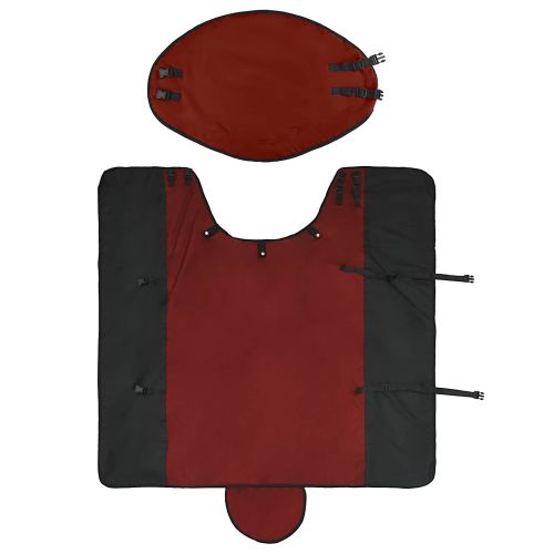 Конско одеяло Тъмен зелен и черен 105 cm Полиестер