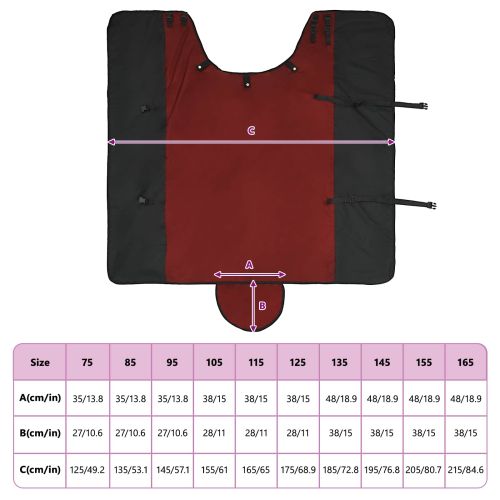 Конско одеяло Тъмен зелен и черен 105 cm Полиестер