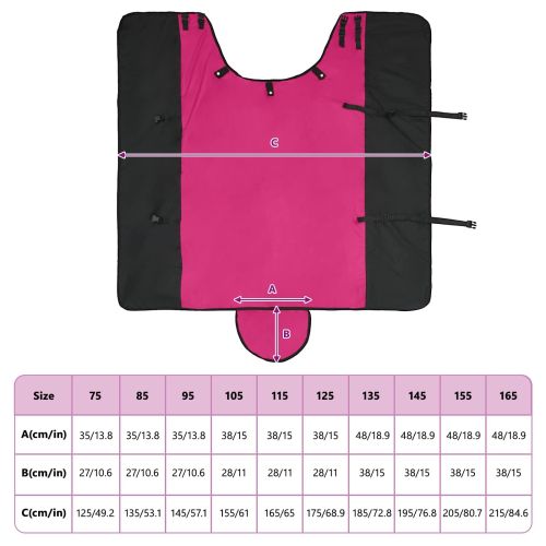 Конско одеяло Розово и черно 145 cm Полиестер