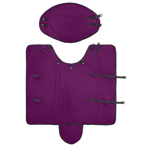 Конско одеяло Тъмен зелен и черен 105 cm Полиестер