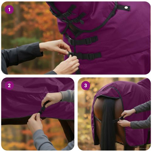 Конско одеяло Тъмен зелен и черен 115 cm Полиестер