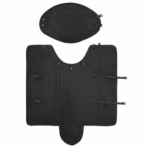 Конско одеяло Тъмен зелен и черен 125 cm Полиестер