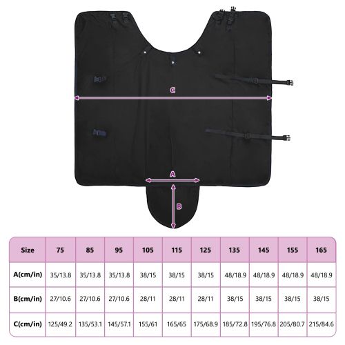Конско одеяло Тъмен зелен и черен 165 cm Полиестер