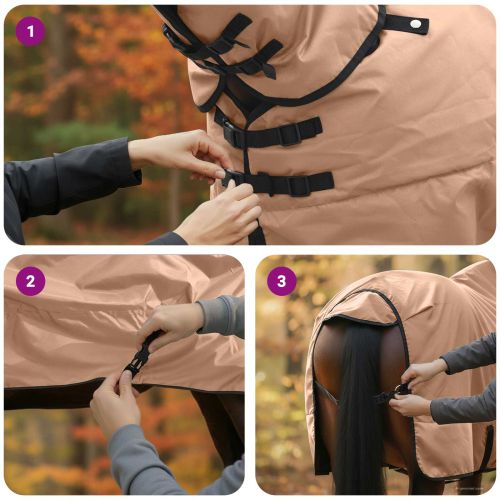 Конско одеяло Капучино 85 cm Полиестер