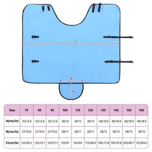 Конско одеяло Пълно аквамариново Полиестер