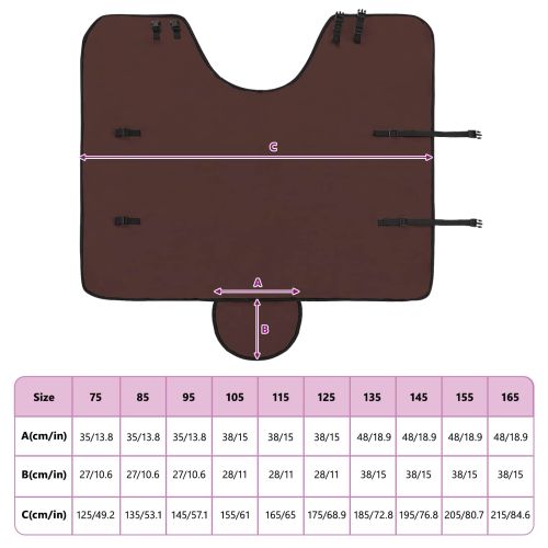 Конско одеяло Пълно тъмно кафяво Полиестер