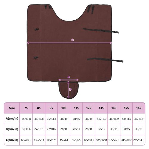 Конско одеяло Пълно тъмно кафяво Полиестер