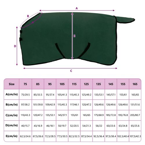 Конско одеяло Пълно тъмно зелено Полиестер