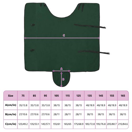 Конско одеяло Пълно тъмно зелено Полиестер