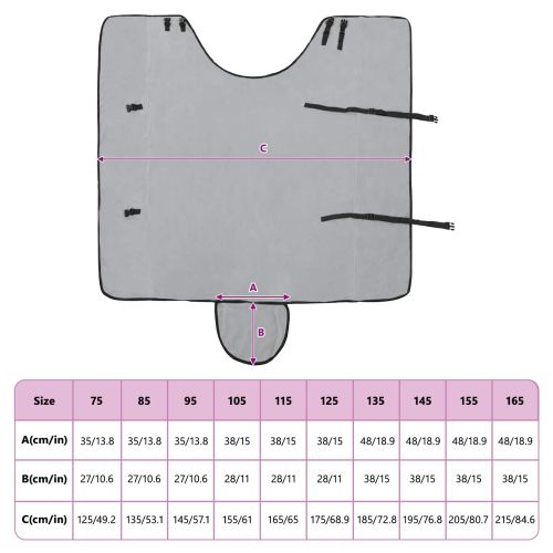 Конско одеяло Пълно светло сиво и розово Полиестер