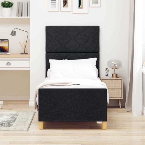 Рамка за легло с таблото Черно 80 x 200 cm текстил